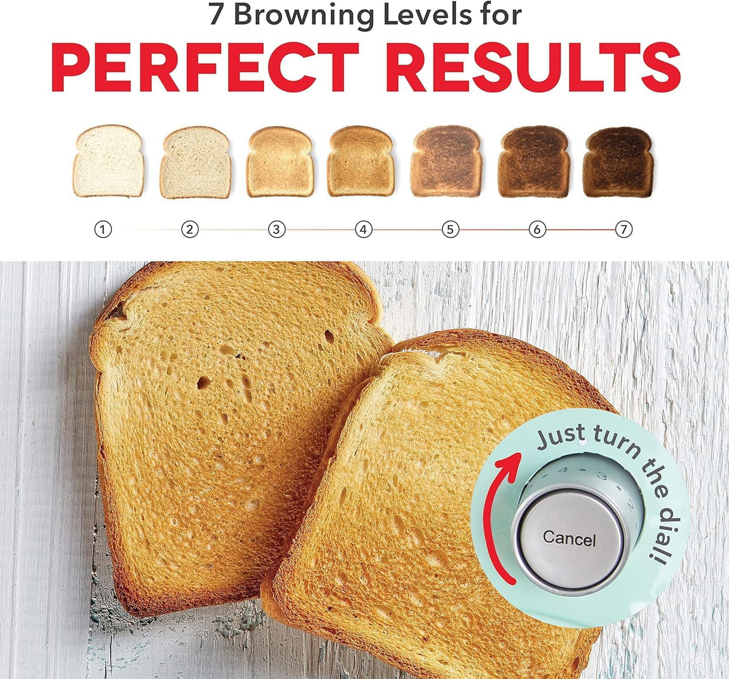 Dash Clear View Toaster - Features Large Window & Extra-Wide Slots - Auto-Shut Off Feature - Bagel Functions, & Seven-Browning Levels - 1-Touch Defrost - Black
