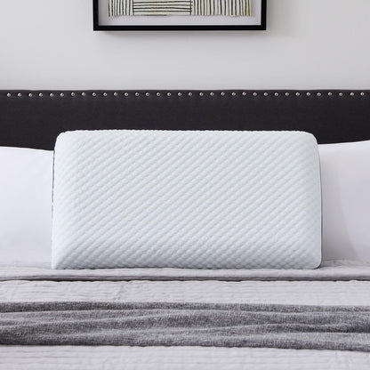 WEEKENDER Ventilated Gel Memory Foam Pillow - Washable Cover - King Size-White