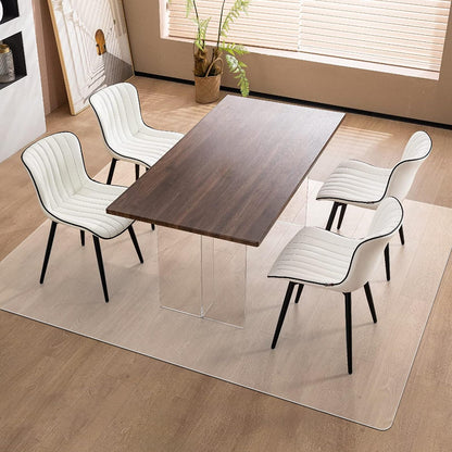 Vicwe Area Mat for Hard Floor, 3'×5' Clear Area Rug for Home, PVC Non-Slip Floor Protector for Dining Room, Large Anti-Scratch Floor Mats for Laundry Room, Kitchen, Bedroom