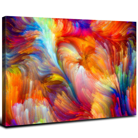 Large Colorful Abstract Wall Art Rainbow Wall Decor Modern Farmhouse Kitchen Decor Aesthetic Poster Watercolor Fluid Canvas Prints Painting Contemporary Artwork Bedroom Hallway Home Decorations 24x36”