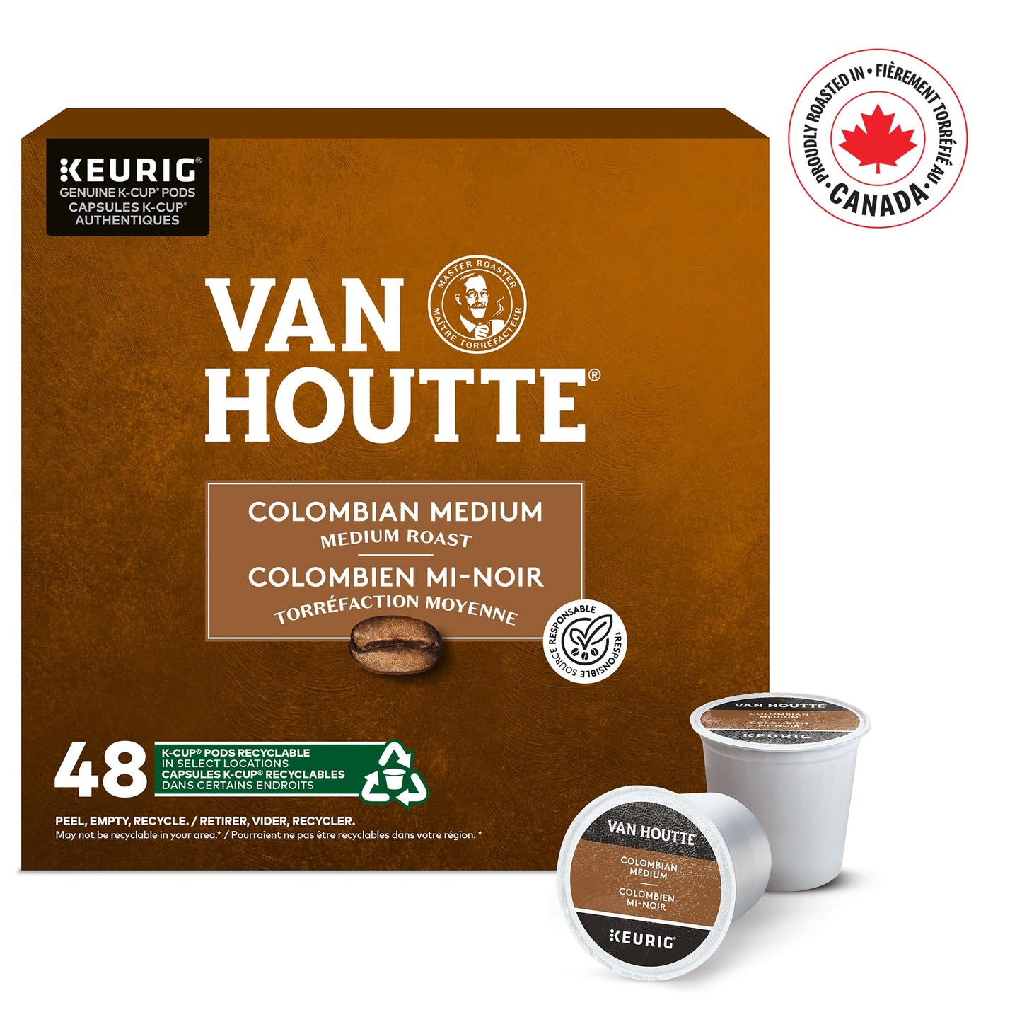 Van Houtte Colombian Medium Roast K-Cup Coffee Pods, 48 Count For Keurig Coffee Makers