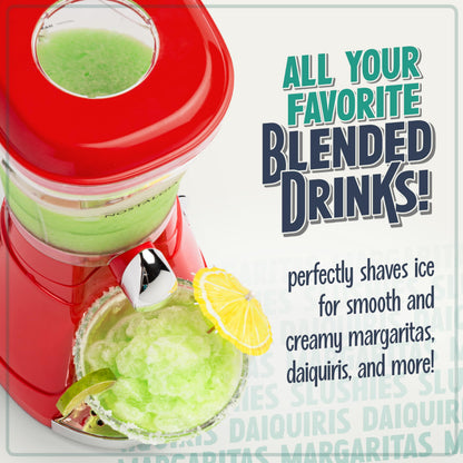 Nostalgia Margarita Machine - Blender for Smoothies, Margaritas, Daiquiris, and Slushies - Red - 64-Ounce
