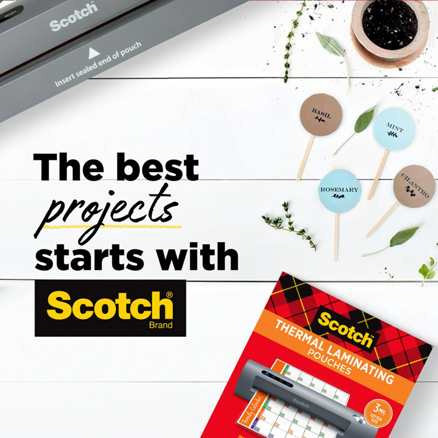 Scotch Thermal Laminator TL901X, 2-Roller System for Professional Finish, Photo Safe, Home/Office/School