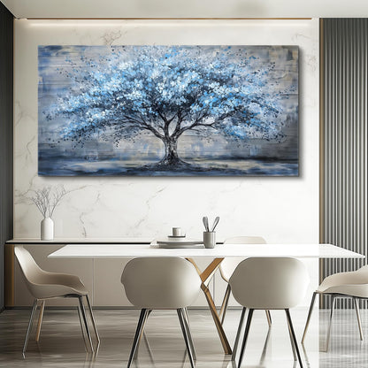 FUHAIHUA Canvas Wall Art for Living Room Wall Decor for Bedroom Office Modern Hotel Wall Decorations Blue Tree Landscape Paintings Abstract Pictures Artwork Room Aesthetic Home Decor 20x40 in