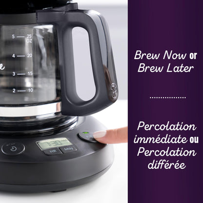 Mr. Coffee 5-Cup Programmable Coffee Maker, 25 oz. Mini Brew, Space-Saving Coffee Machine, Black