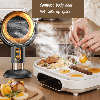 PuffHide Smoke Away Purifier Fan for Smoking Indoors, Portable Tabletop Smoke Extractor, Adjustable Angle, Compact Exhaust Fanfor Kitchen, BBQ & Home (Black & Gold)
