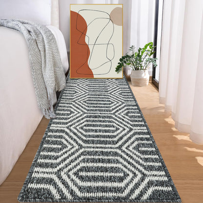 REFETONE Runner Rug, 2'x6' Long Door Mats Indoor Runners for Hallways, Non Slip Rubber Backing Entry Rug, Washable Entrance Floor Mat Runner for Home, Kitchen, Laundry, Living Room, Garage, Black