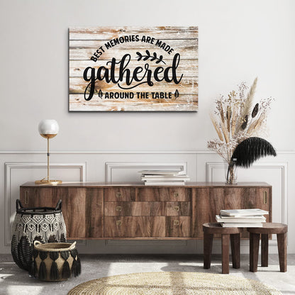 Gather Signs for Home Decor Rustic Farmhouse Kitchen Decor Dining Room Wall Art Family Gather Sign Wall Decor Inspirational Sayings Quotes Canvas Prints Painting Family Artwork Home Decorations 20x30"