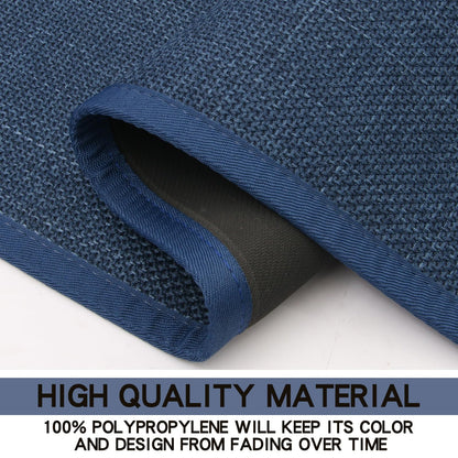 SUMLANS Kitchen Mat, Cushioned Non Slip Rugs for Kitchen Floor, Absorbent Runner Comfort Standing Mats Washable for Kitchen, Office, Home (Dark Blue, 35.4"x71")