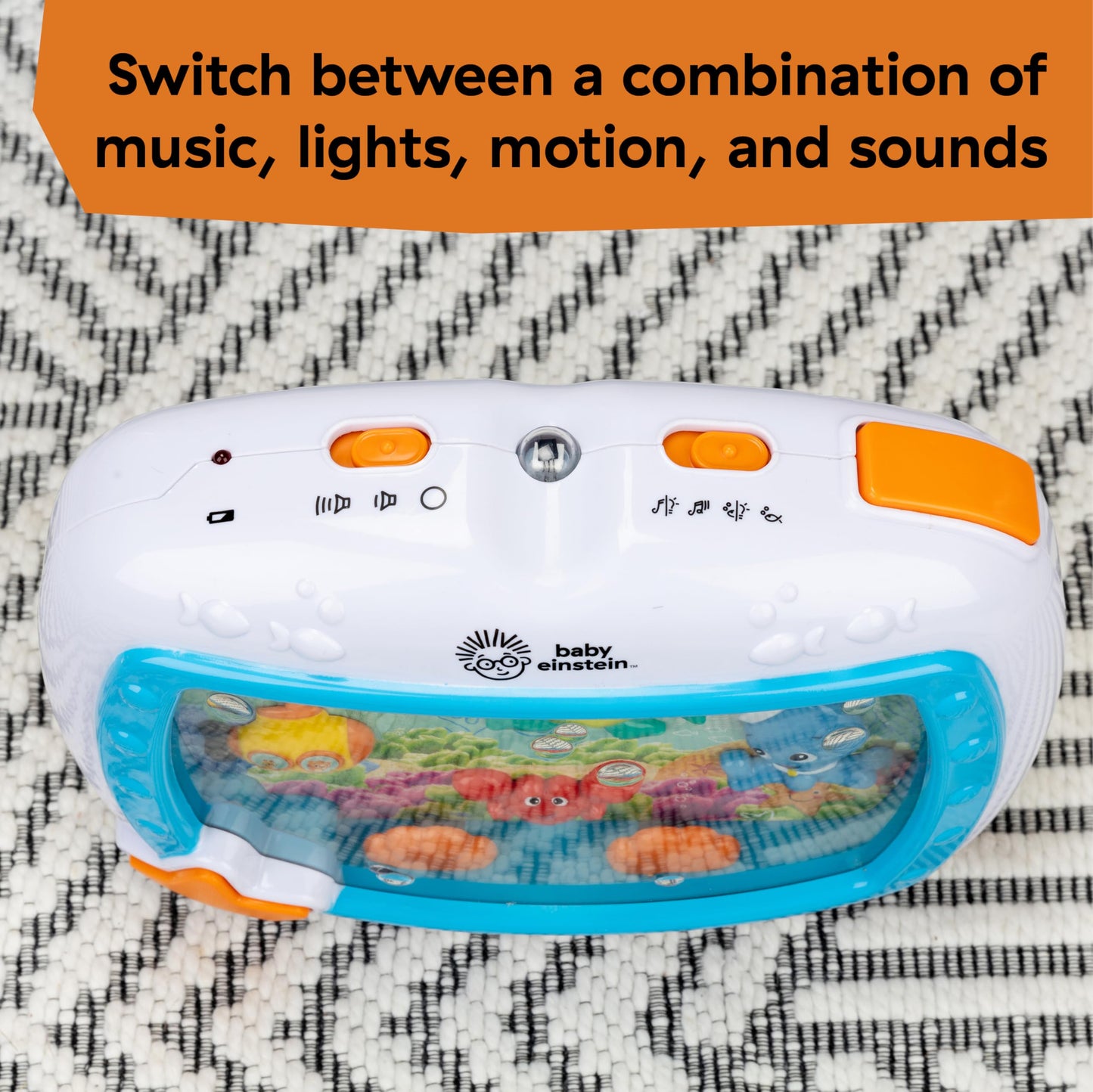 Baby Einstein Sea Dreams Soother Crib Toy with Remote, Lights and Melodies for Newborns and up