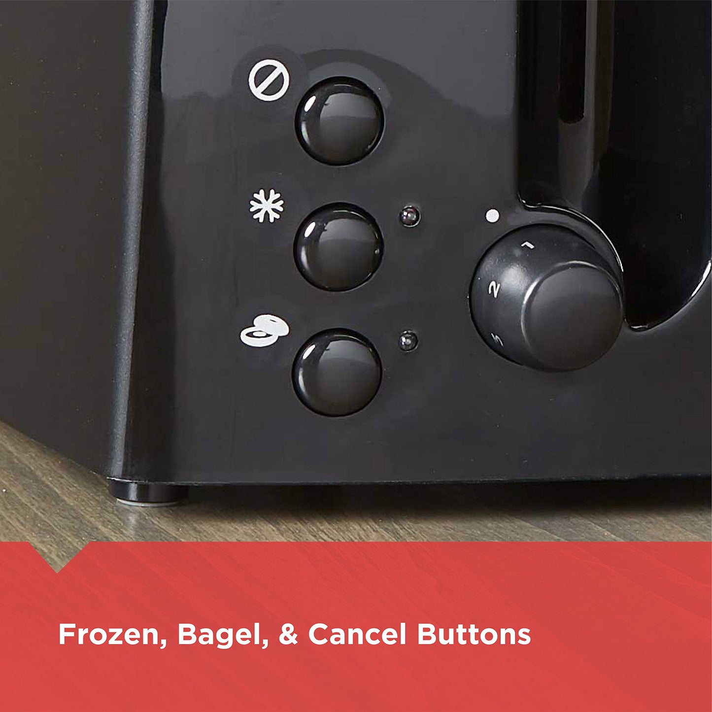 BLACK+DECKER 4-Slice Toaster, TR1410BD, Extra-Wide, 7 Shade Settings, Crumb Trays, Gloss Black