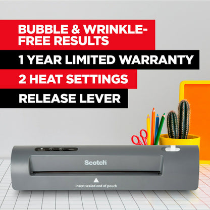 Scotch Thermal Laminator TL901X, 2-Roller System for Professional Finish, Photo Safe, Home/Office/School