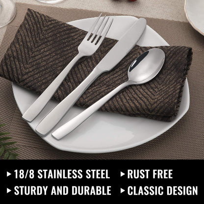Hiware 72-Piece Silverware Set for 12, Stainless Steel Flatware Cutlery Set For Home Kitchen Restaurant Hotel, Mirror Polished, Dishwasher Safe