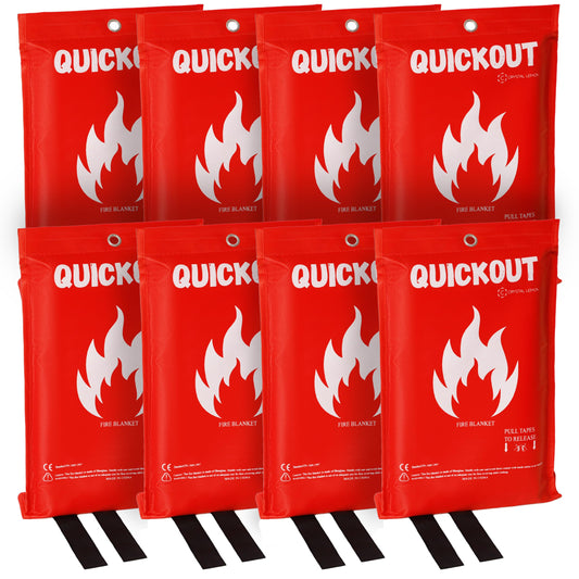 Crystal Lemon Fire Blanket 8-Pack, Home and Kitchen Fire Safety Blankets, Heavy-Duty, Large Fire Retardant Covers Made of Durable Glass Fiber, CL-Fire-01