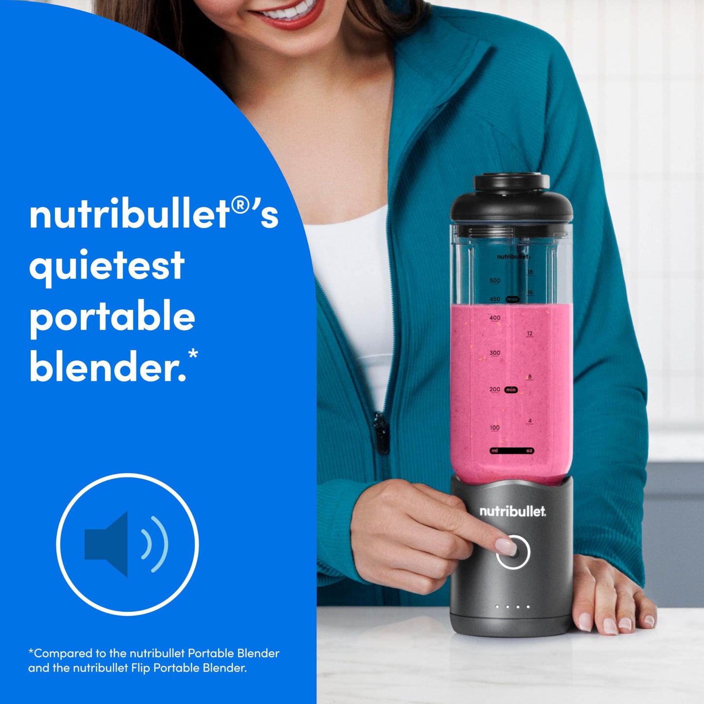 nutribullet Flex Portable Blender NBPB50200, Gunmetal Gray