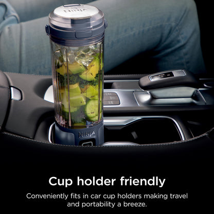 Ninja BC151NV Blast Portable Blender, Cordless, 18oz. Vessel, Personal Blender-for Shakes & Smoothies, BPA Free, Leakproof-Lid & Sip Spout, USB-C Rechargeable, Dishwasher Safe, Denim Blue (Renewed)