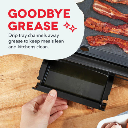 Dash Everyday Electric Griddle - Indoor Griddle for Versatile Cooking - Features Quick-Heating, Anti-Slip Feet, and Removable, Nonstick Plate - Black