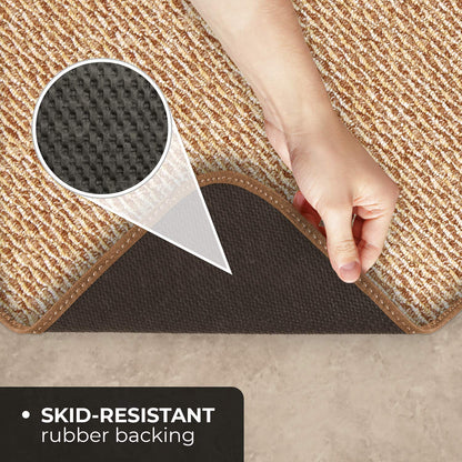 House, Home and More Skid-Resistant Carpet Runner - Praline Brown - 6 Feet X 27 Inches