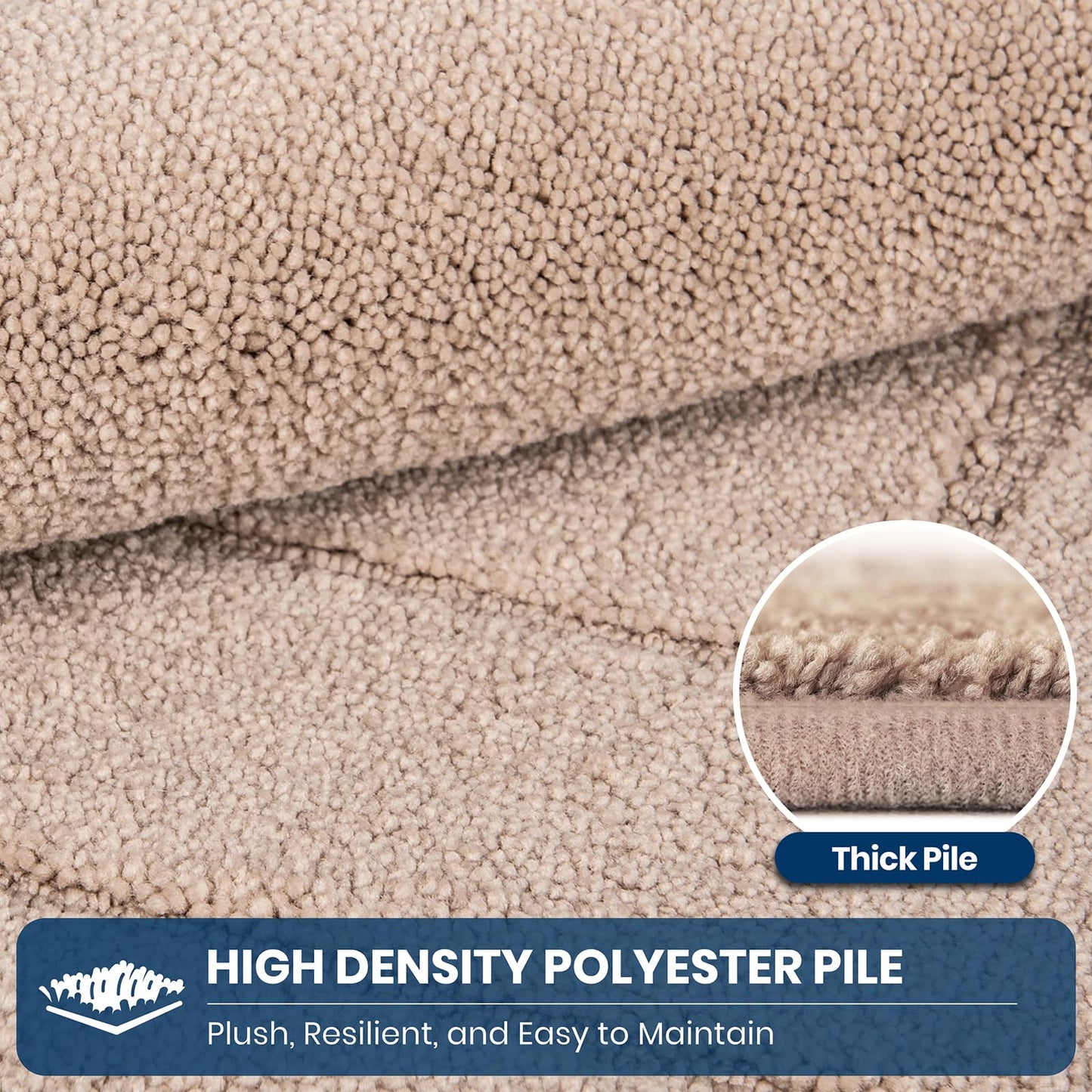PURRUGS Machine Washable Kitchen Runner Rug 24" x 70", Non-Slip/Skid Hallway Runner Rug, Super Absorbent Soft Area Rug for Kitchen, Hallway & Laundry, Rolled Packaging, Beige