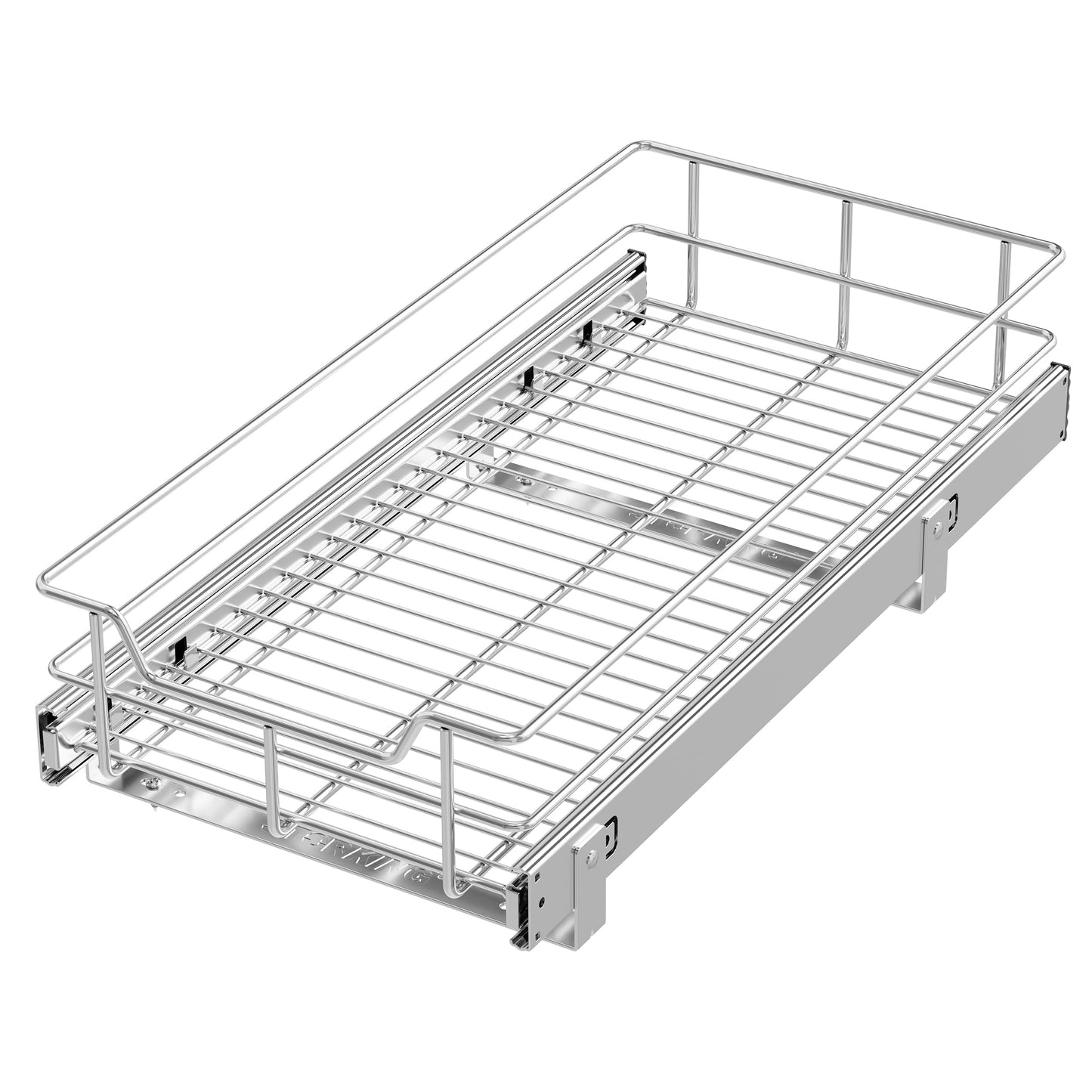 Pull Out Cabinet Organizer 11" W X 22" D, Slide Out Drawers For kitchen organizers and storage, Pull Out Drawers For Cabinets Capacity Heavy Duty Caddy, Cabinet Shelves Chrome-Plated, Bathroom Pantry