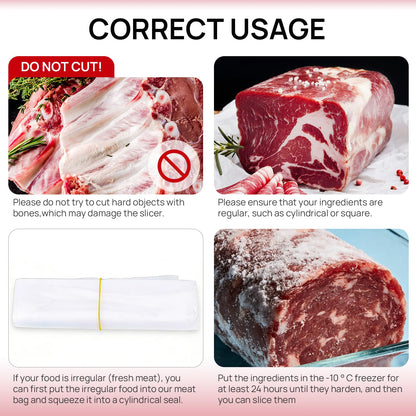 ARINOO Manual Frozen Meat Slicer,Stainless Steel Meat Cutter Beef Mutton Roll Bacon Sausage and Cheese Slicing Machine for Home Cooking,Food slicer BBQ,Salad,and Sandwich slicing easy to use