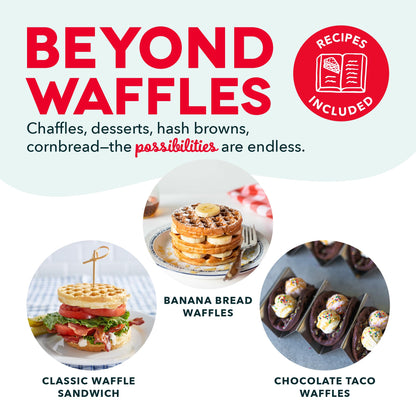 DASH Mini Waffle Maker, 4″ Nonstick Mini Waffle Iron, Quick Heat-Up, Compact & Easy to Use (Black)