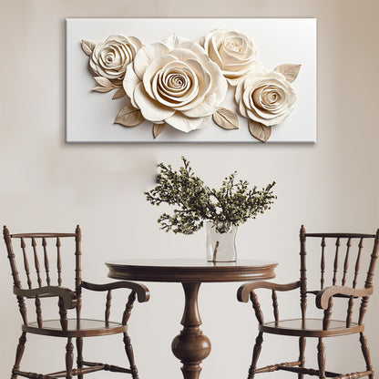 Canvas Art Wall Decor Print Paintings White Flower Wall Art Prints Pictures Decor Ready To Hang Pictures For Bedroom Bathroom And Office Kitchen Home Wall Decor Artwork 20"×40"