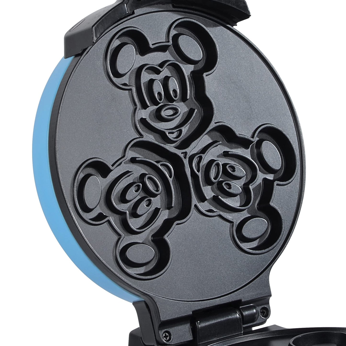 Disney Mickey & Minnie Double Flip Waffle Maker by Select Brands - Rotating Nonstick Waffle Iron - Adjustable Browning Control - Makes 6 Mickey & Minnie-Shaped Waffles