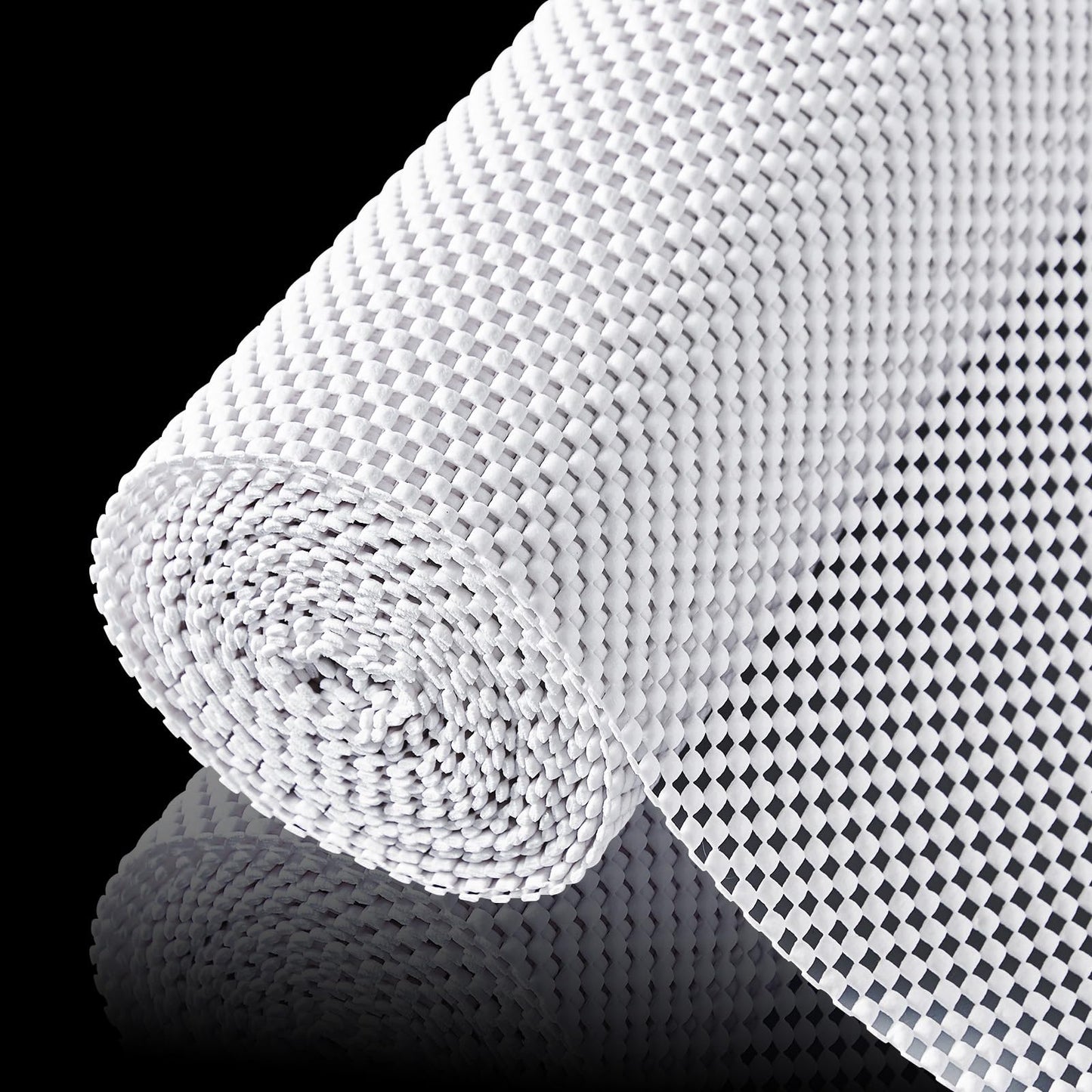 ALIUNI Shelf Liner for Kitchen Cabinet, Drawer Liners Non Slip Non Adhesive Thick Mat, Breathable Dresser Pantry Bathroom Protector, White, 18" x 240"