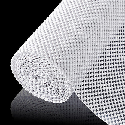 ALIUNI Shelf Liner for Kitchen Cabinet, Drawer Liners Non Slip Non Adhesive Thick Mat, Breathable Dresser Pantry Bathroom Protector, White, 18" x 240"