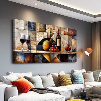 QIYILEXWART Canvas Wall Art For Living Room Wall Decor For Bedroom Kitchen Wall Decoration Wine Glass Landscape Painting Farmhouse Pictures Artwork Room Aesthetic Home Decor 20x40 In