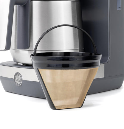 GE Drip Coffee Maker With Timer | 10-Cup Thermal Carafe Coffee Pot Keeps Coffee Warm for 2 Hours | Adjustable Brew Strength | Wide Shower Head for Maximum Flavor | Kitchen Essentials | Stainless Steel