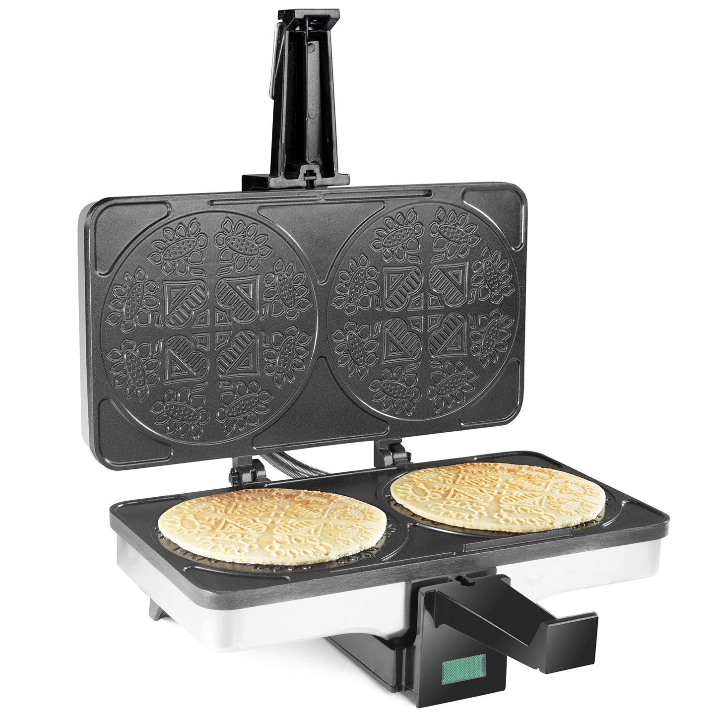 CucinaPro Krumkake Baker By Cucina Pro - 100% Non Stick, Makes Two Krumkake Pizzelle-Like Cookies, Great for Cannoli Filling & Cones