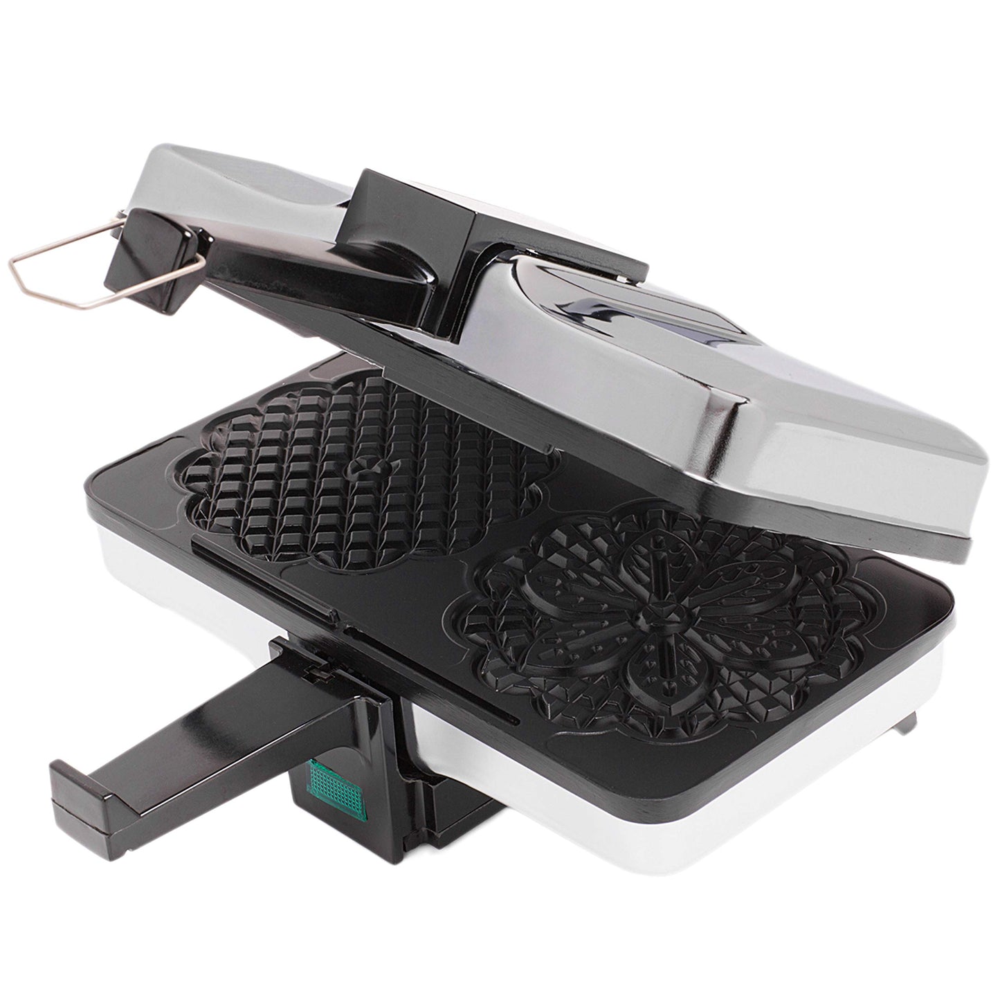 Pizzelle Maker- Non-Stick Electric Baker Press Makes Two 5-Inch Cookies at Once, Even Heating Plates- Must Have Party Baking Supplies- Italian Easter Dessert Treat Making w Recipe Guide- Gift for Her