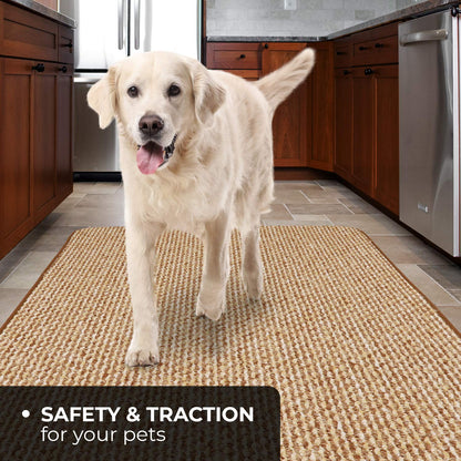 House, Home and More Skid-Resistant Carpet Runner - Praline Brown - 6 Feet X 27 Inches