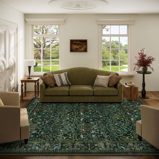 Washable Area Rugs for Living Room: 5x7 Rug Stain Resistant Non Slip Low Pile Lightweight Soft Carpets Rugs for Bedroom Kitchen Dining Room Nursery Kids Room Farmhouse Home Office Indoor