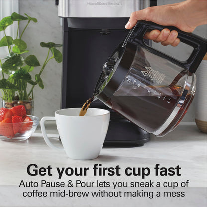 Hamilton Beach 12 Cup Programmable Coffee Maker, FrontFill Drip Coffee Maker