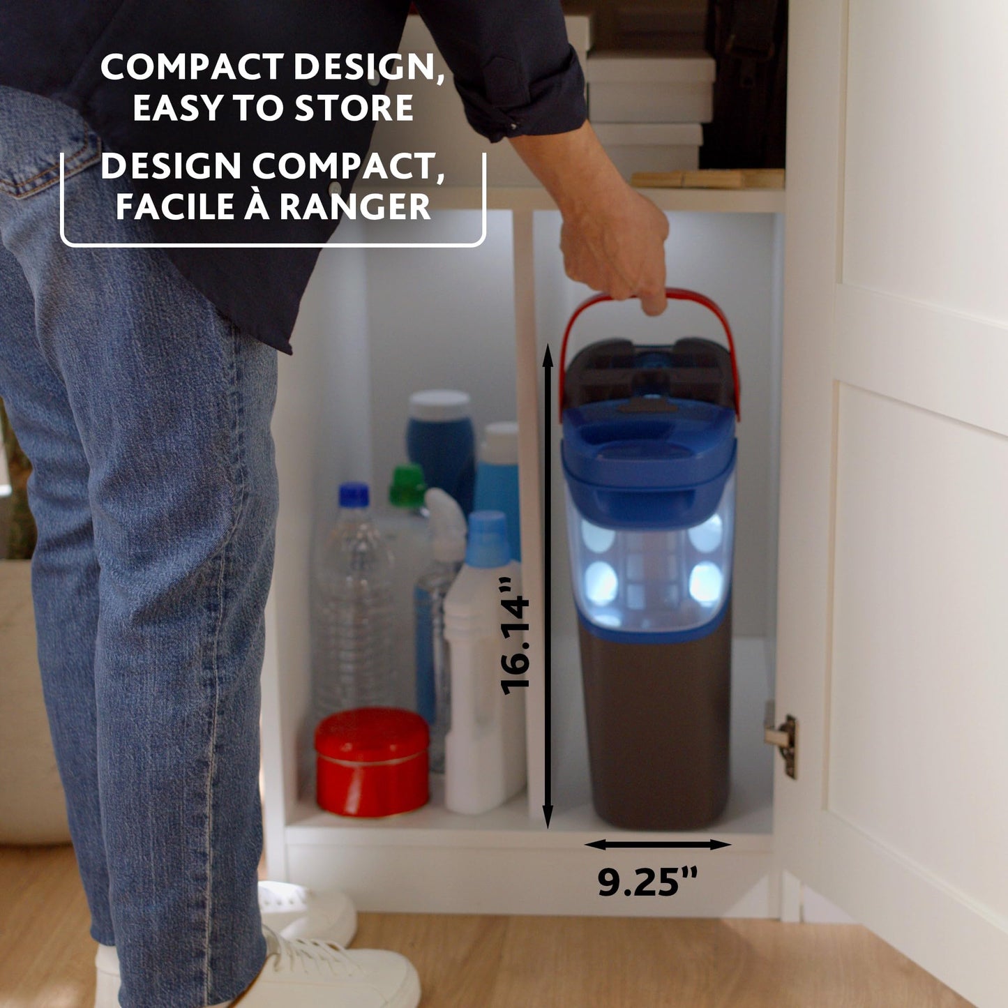 Vileda H2prO Flat Mop & Bucket Set, Clean/Dirty Water Separation, Reusable Microfiber Head, Safe on All Floors