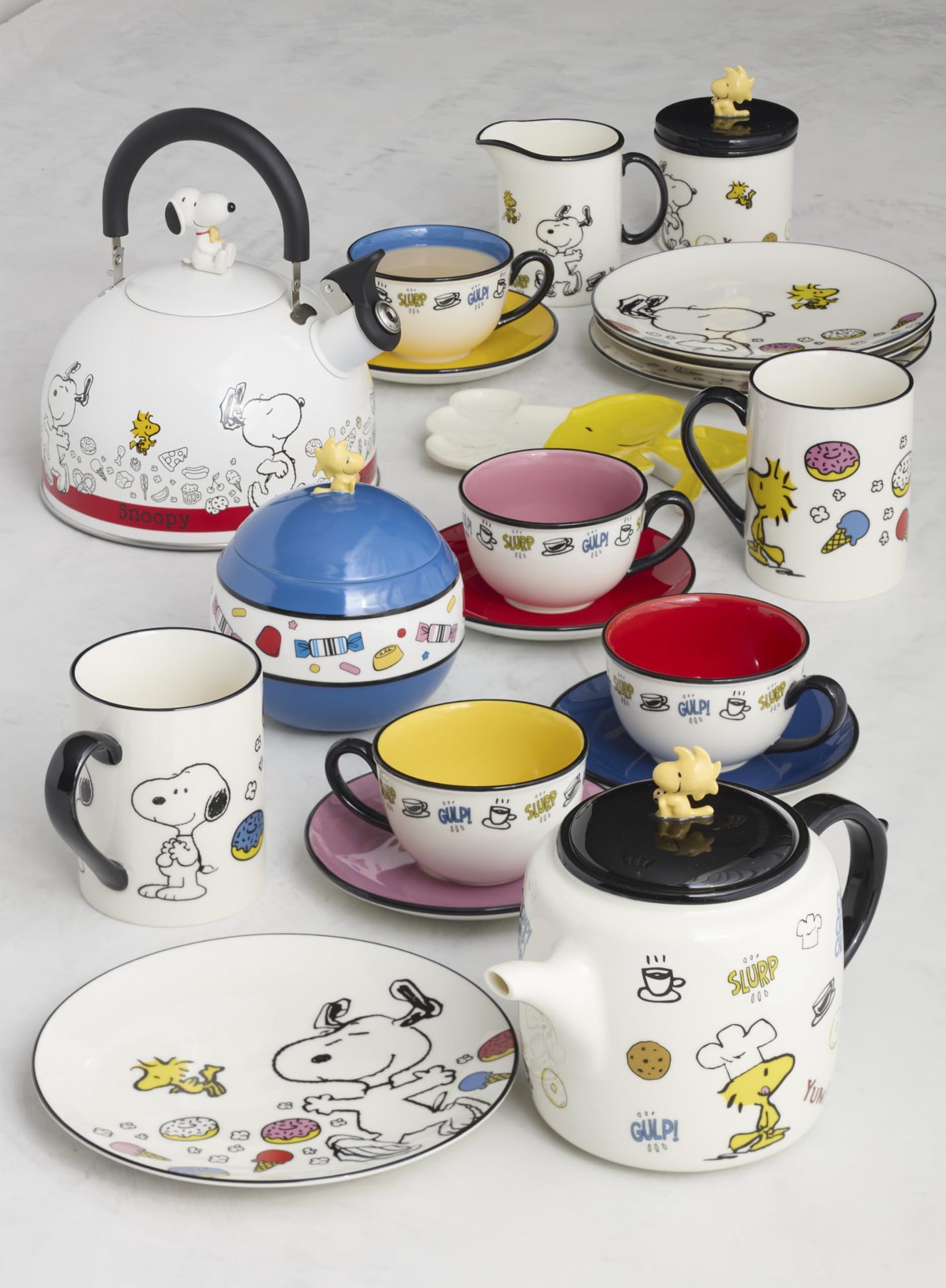 Lenox Home And Kitchen, Chef Snoopy Sugar & Creamer, 2-Piece Set, Porcelain Material, Sugar And Creamer Set, Dishwasher Safe, Chef Snoopy Design, Kitchen Tabletop Decor & Accessories (White, 2 Pieces)