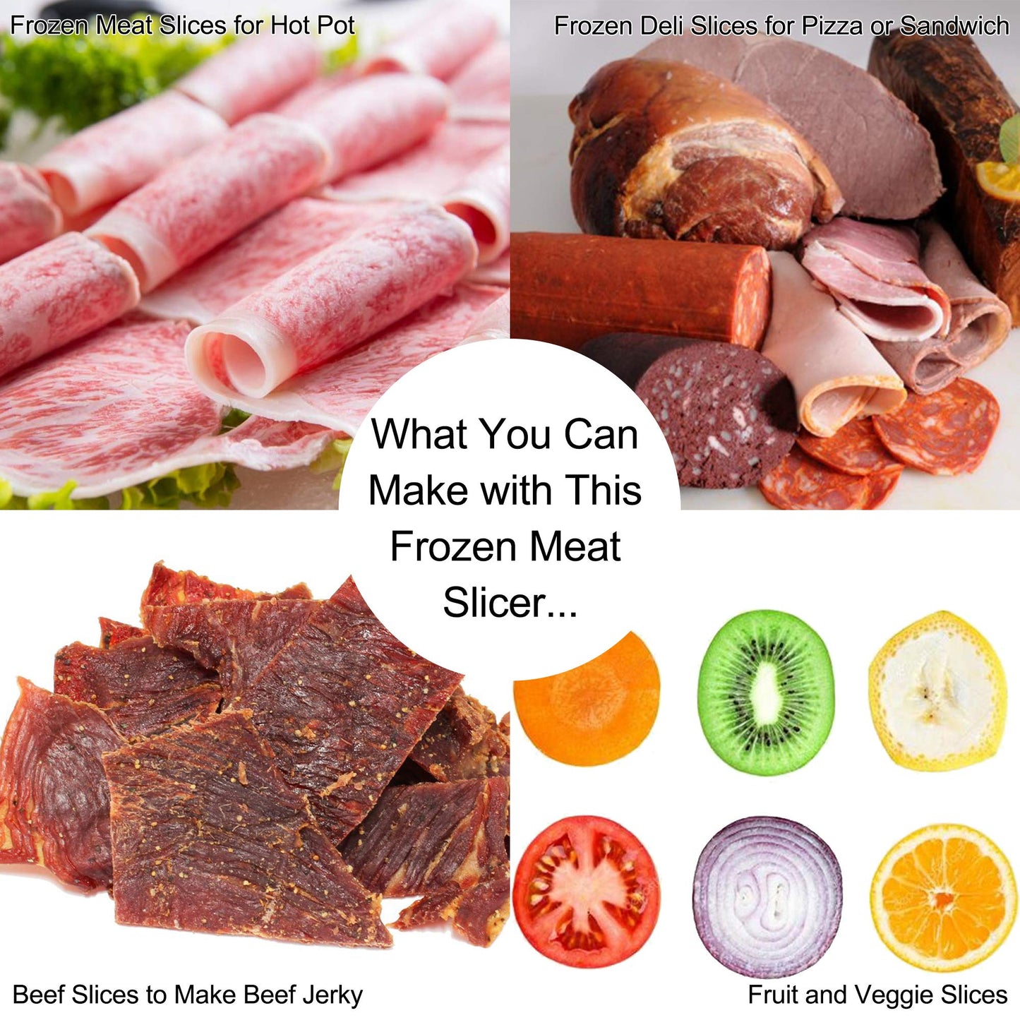 Manual Frozen Meat Slicer, befen Upgraded Stainless Steel Meat Cutter Beef Mutton Roll for Hot Pot KBBQ Food Slicer Slicing Machine for Home Cooking of Hot Pot Shabu Shabu BBQ