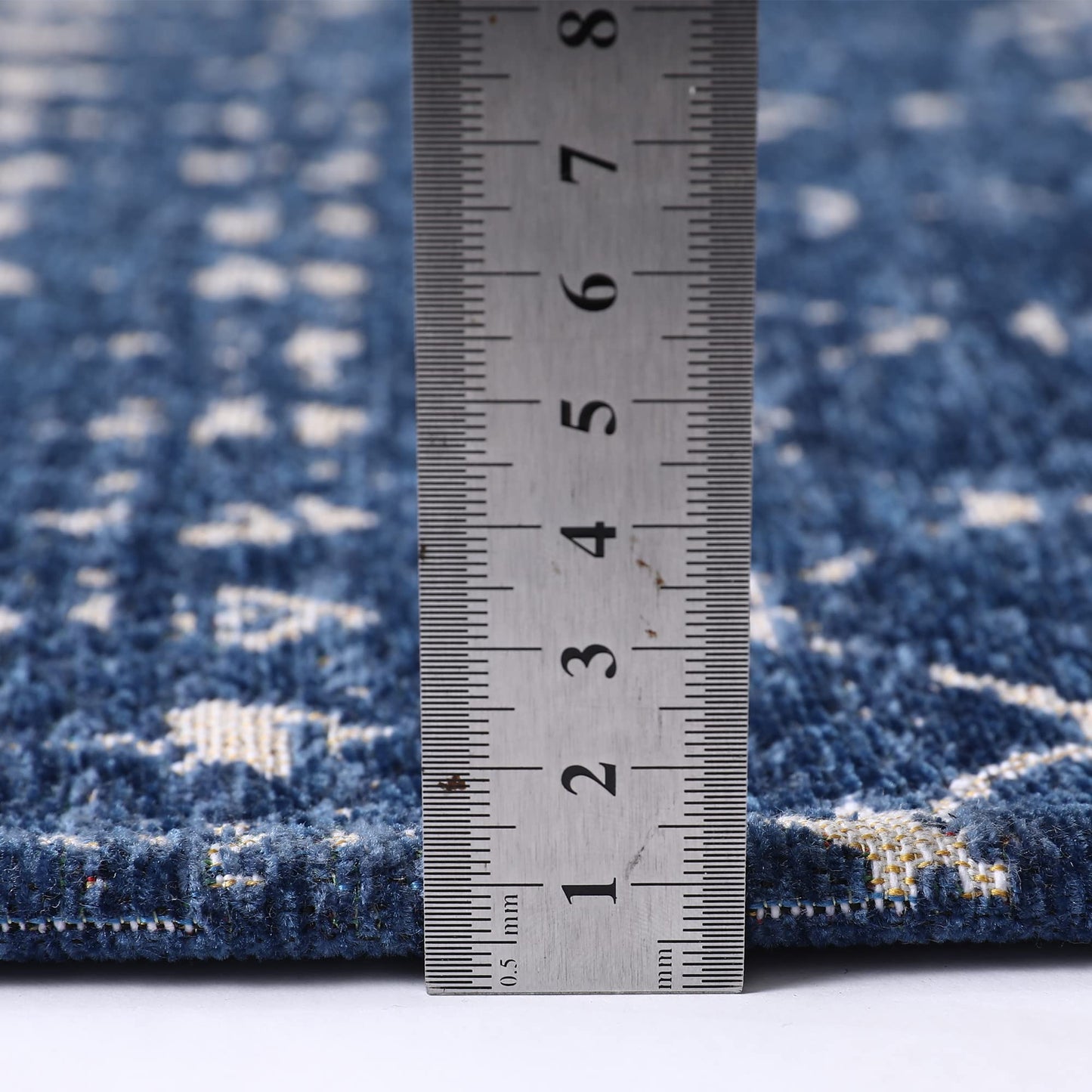 Moroccan Runner Kitchen Non Slip Vintage Hallway Rug, Washable Small Kitchen Area Rug Laundry Room Carpet for Entryway Bedroom Bathroom (2.3'x8.9', Dark Blue)