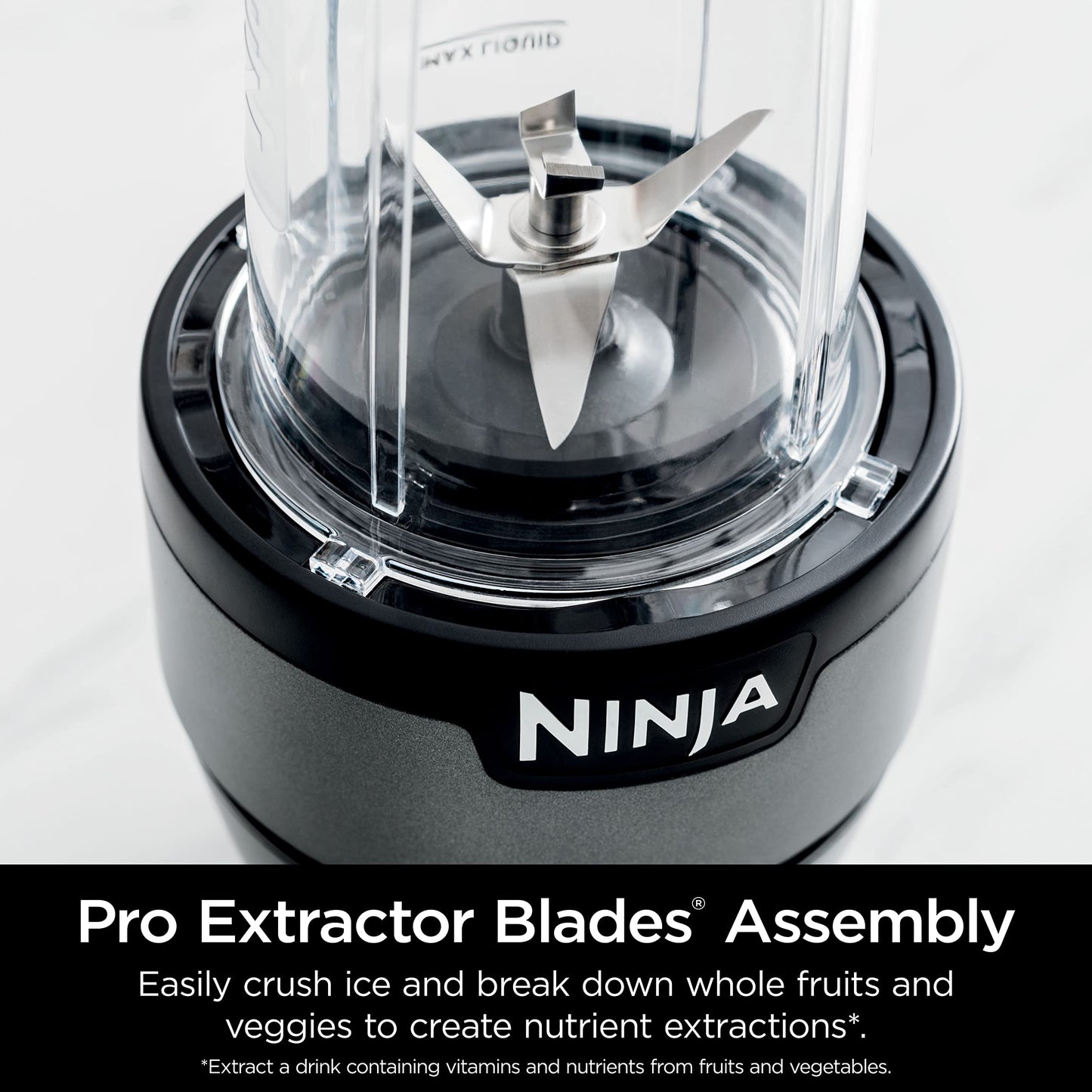 Ninja BN300C, Personal Nutri-Blender With Ice-Crushing Technology, Black/Silver, 700W