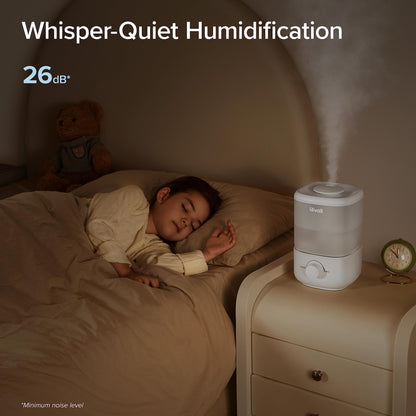 LEVOIT 2.5L Cool Mist Humidifier, Top-Fill, Quiet Ultrasonic, Auto Shut-Off, 360° Nozzle, BPA-Free