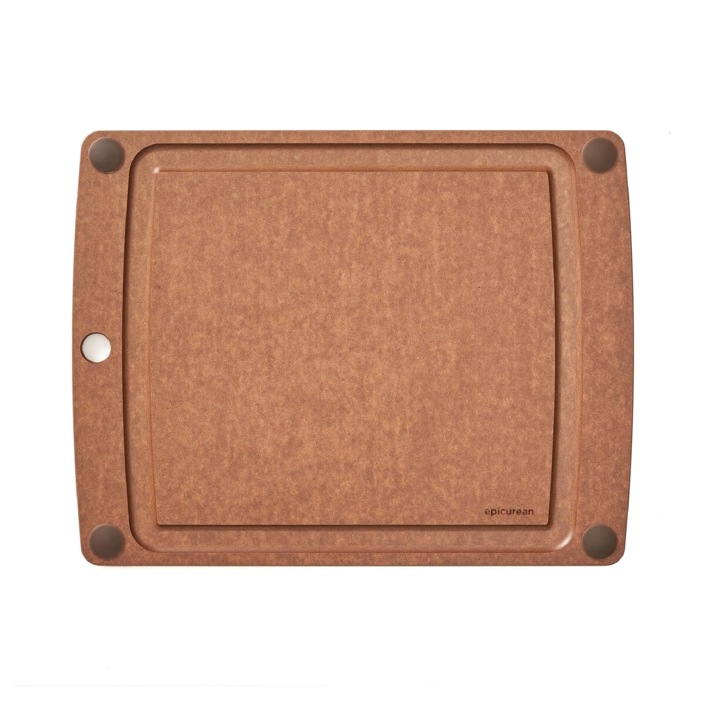 All-in-One 14.5" × 11.25" Cutting Board in Nutmeg
