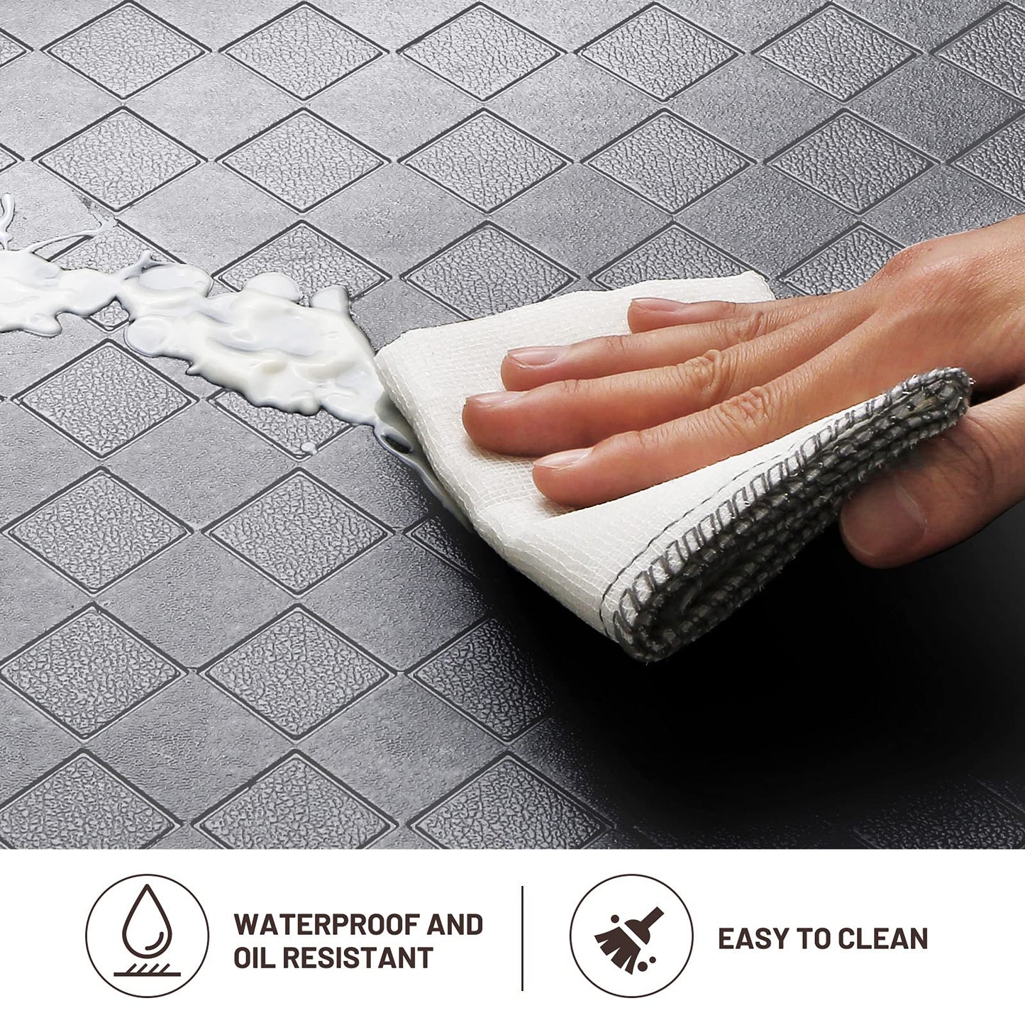 HappyTrends Anti-Fatigue Floor Mat - 4/5 Inch Thick, Waterproof Non-Slip, Heavy Duty Ergonomic Comfort Rug for Kitchen, Office, Sink, Laundry (17.3" x 39", Gray)