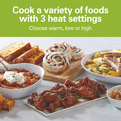 Hamilton Beach 4 Quart Programmable Slow Cooker with Flexible Easy Programming, 5 Cooking Times, Dishwasher-Safe Crock & Lid, Silver (33443)