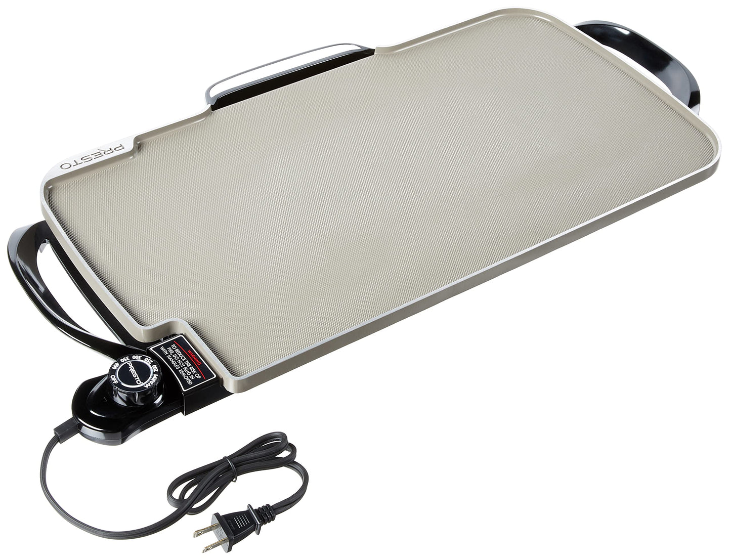Presto 07062-22-Inch Ceramic Removable Handles Electric Griddle, Grey Ceramic