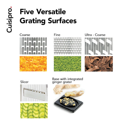 Cuisipro 4-Sided Box Grater with Bonus Ginger Grater