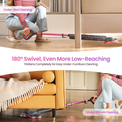 Schenley Steam Mop Cleaner Powerful - 15s Fast Heat-Up, Chemical-Free for Hardwood/Tile/Laminate & Floors/Walls, Washable Pads, 3 Modes for Carpet, Lightweight, Self-Standing, Sleek Design