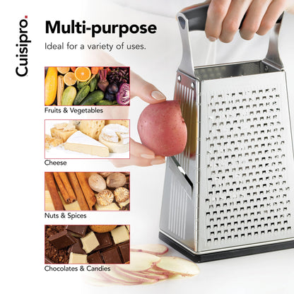 Cuisipro 4-Sided Box Grater with Bonus Ginger Grater
